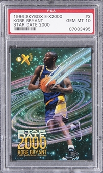 1996-97 SkyBox E-X2000 "Star Date 2000" #3 Kobe Bryant Rookie Card – PSA GEM MT 10